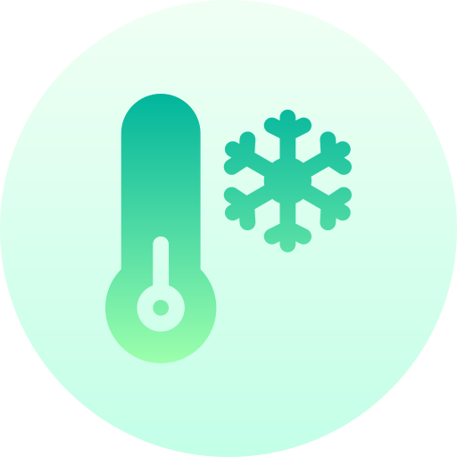 temperatura baixa Basic Gradient Circular Ícone