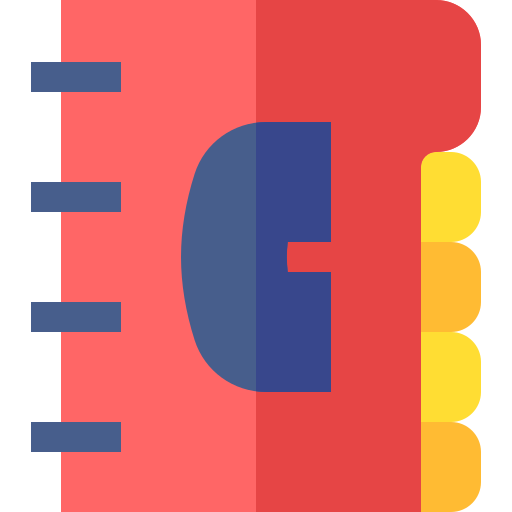 directorio telefónico Basic Straight Flat icono