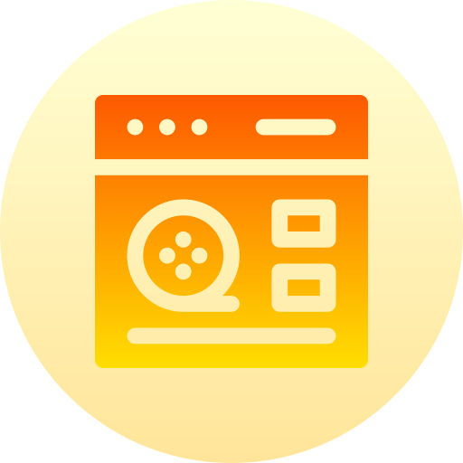 Online movie Basic Gradient Circular icon