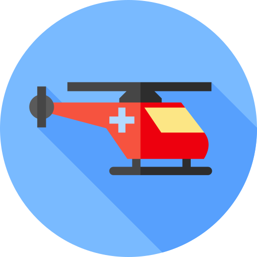 helicóptero Flat Circular Flat icono