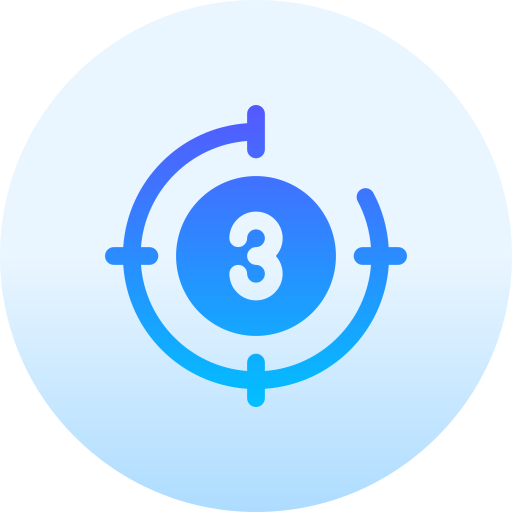 Countdown Basic Gradient Circular icon