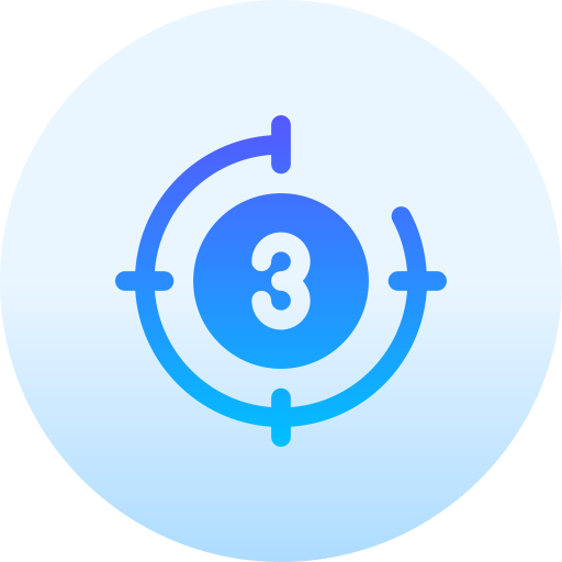 cuenta regresiva Basic Gradient Circular icono