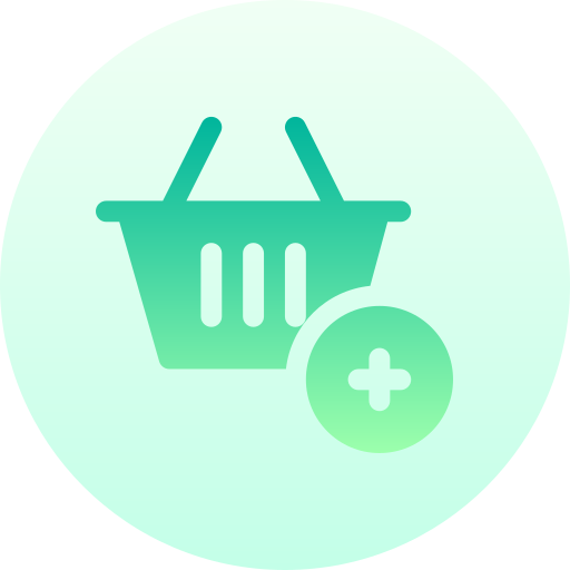 Shopping basket Basic Gradient Circular icon