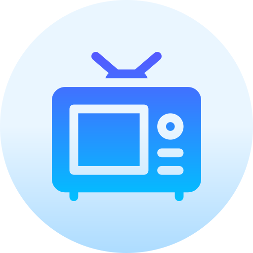 テレビ Basic Gradient Circular icon