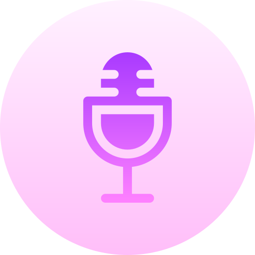 micrófono Basic Gradient Circular icono