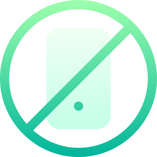 No phone Basic Gradient Gradient icon