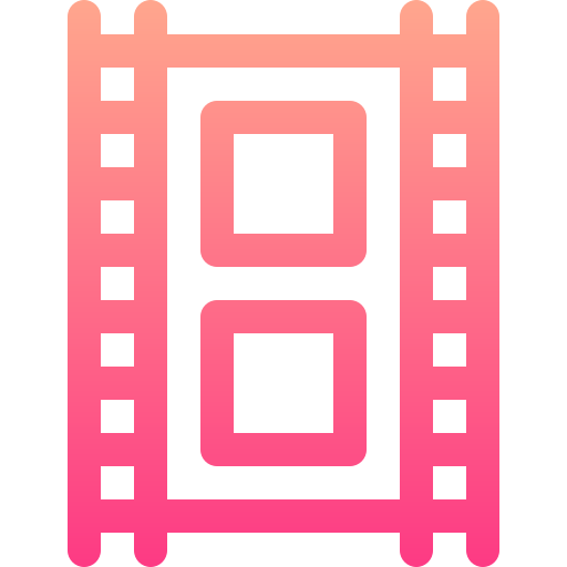 carrete de película Basic Gradient Lineal color icono