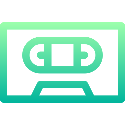カセットテープ Basic Gradient Lineal color icon