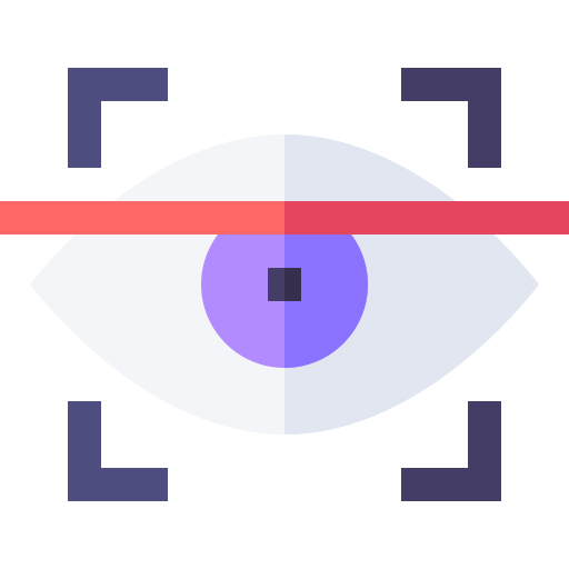 Сканирование глаз Basic Straight Flat иконка