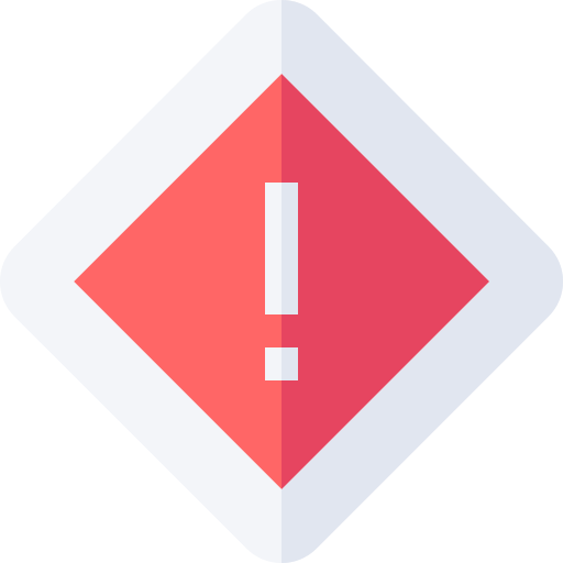 señal de alerta Basic Straight Flat icono