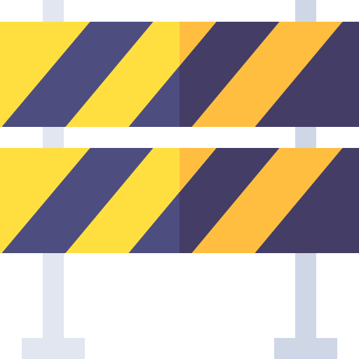 barrière de circulation Basic Straight Flat Icône