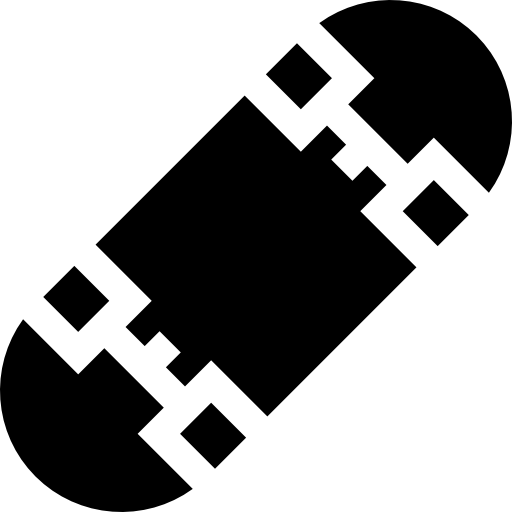 patineta Basic Straight Filled icono