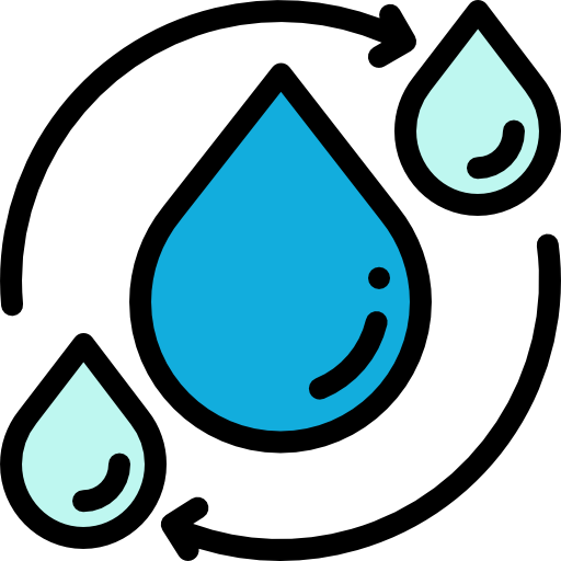 Water cycle Detailed Rounded Lineal color icon