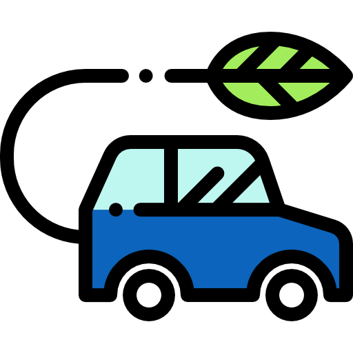 samochód ekologiczny Detailed Rounded Lineal color ikona