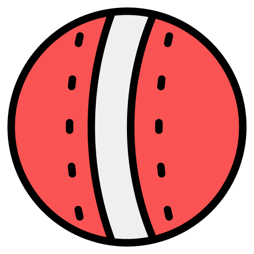 pelota de cricket Generic Outline Color icono