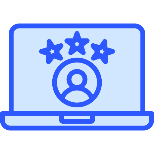 고객 리뷰 Generic Blue icon