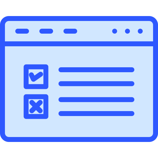 Online survey Generic Blue icon