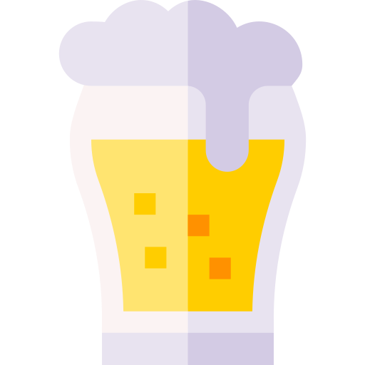 Пинта пива Basic Straight Flat иконка