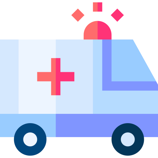 ambulans Basic Straight Flat ikona
