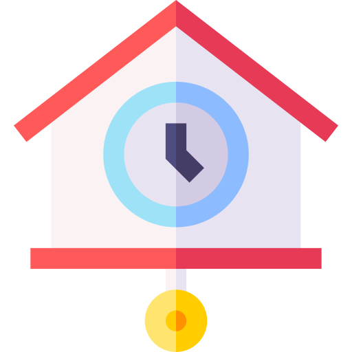 Cuckoo clock Basic Straight Flat icon