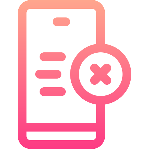 smartphone Basic Gradient Lineal color icona