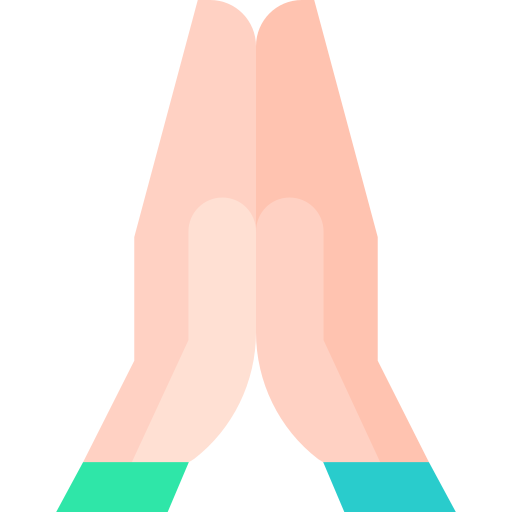 Praying Basic Straight Flat icon