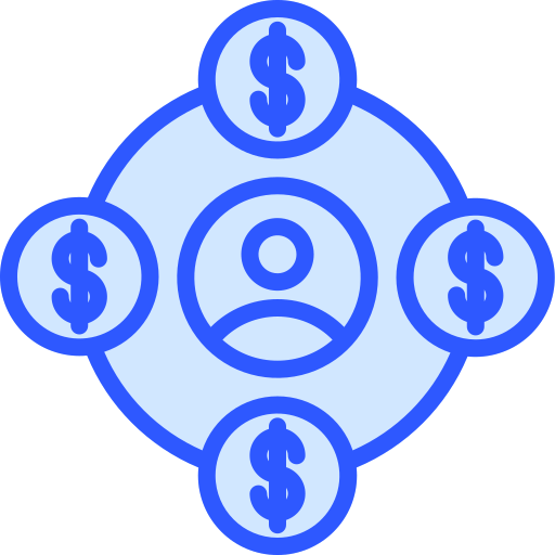 la comercialización del afiliado Generic Blue icono