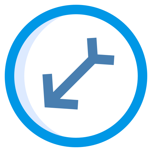 flecha diagonal Generic Blue icono