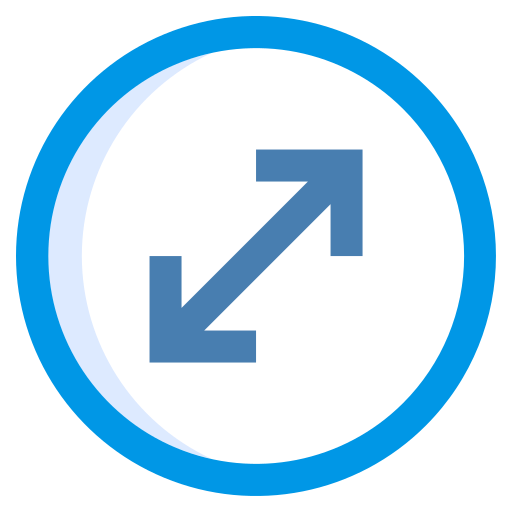 expandir flechas Generic Blue icono