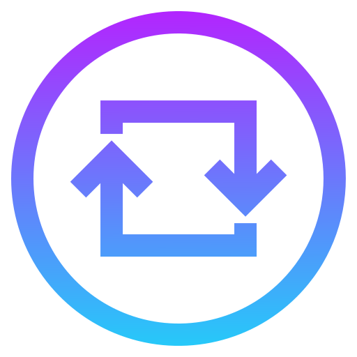 seta circular Generic Gradient Ícone