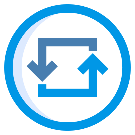 flecha de bucle Generic Blue icono