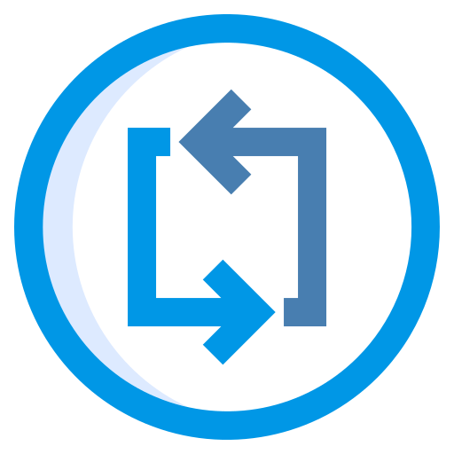 Loop arrow Generic Blue icon