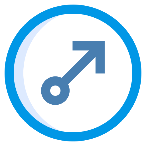 斜めの矢印 Generic Blue icon