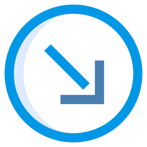 斜めの矢印 Generic Blue icon