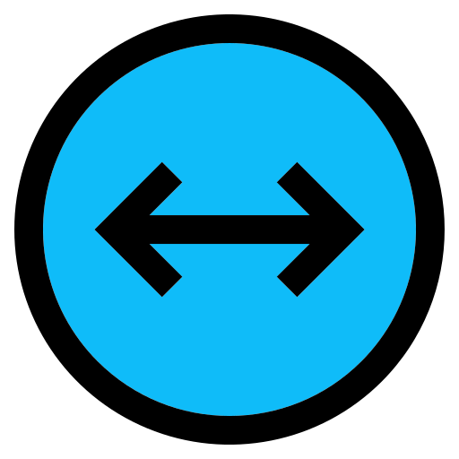 Right and left Generic Outline Color icon