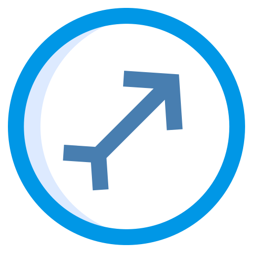 flecha diagonal Generic Blue icono