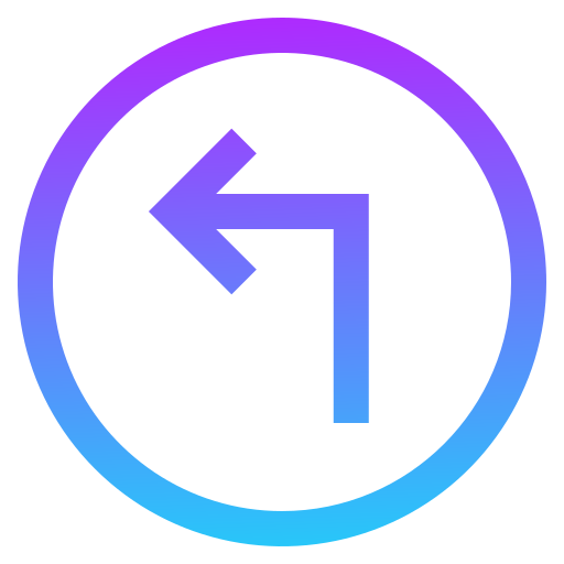 Turn left Generic Gradient icon