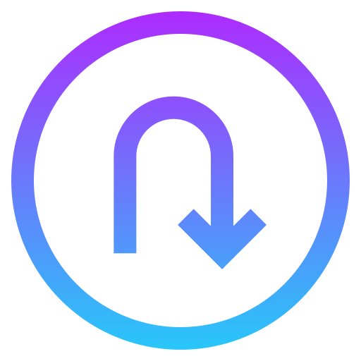 u-bocht Generic Gradient icoon