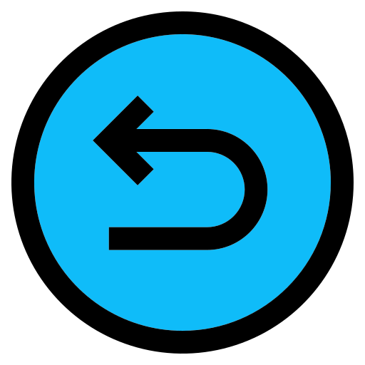 U turn Generic Outline Color icon