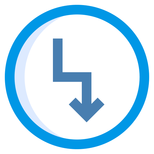 flecha en zigzag Generic Blue icono