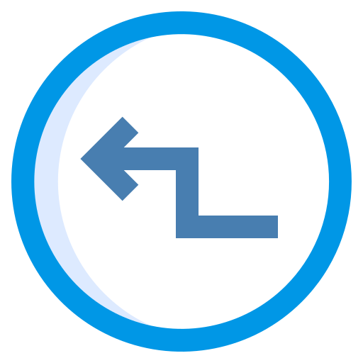 ジグザグ矢印 Generic Blue icon