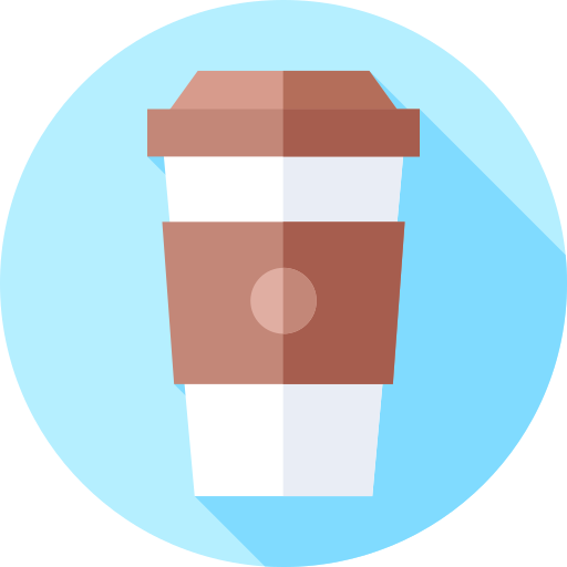 Paper cup Flat Circular Flat icon