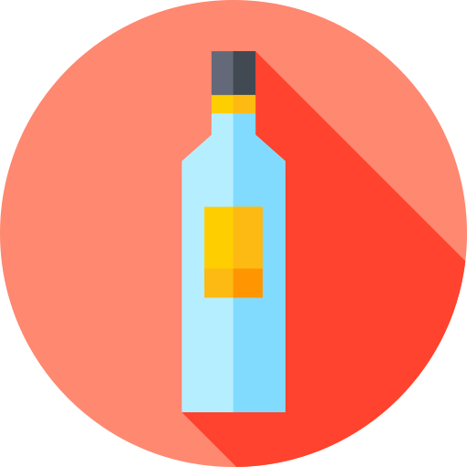 Vodka Flat Circular Flat icon
