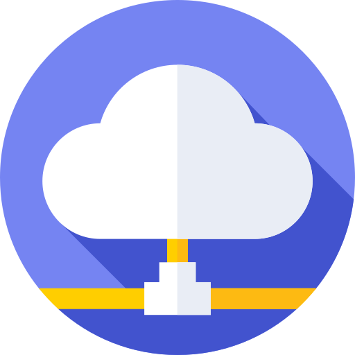 computación en la nube Flat Circular Flat icono