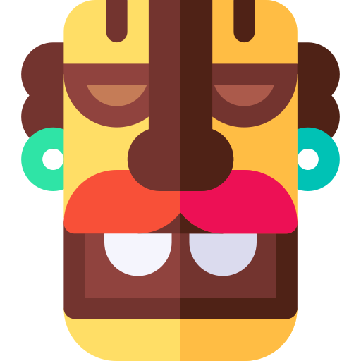 máscara tiki Basic Rounded Flat icono