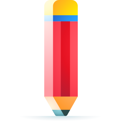 Pencil 3D Toy Gradient icon