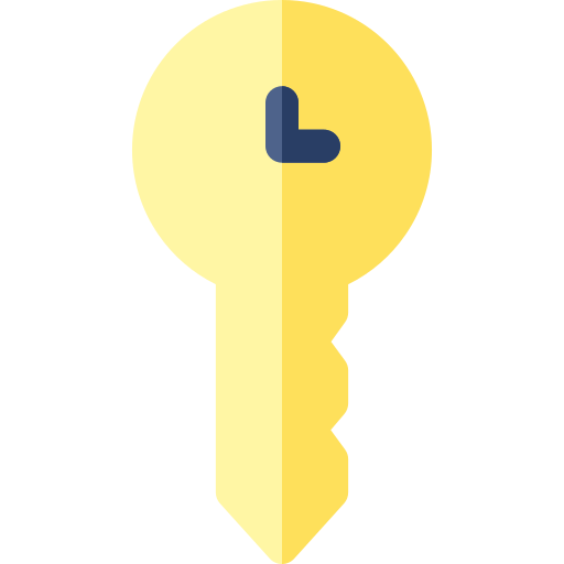 鍵 Basic Rounded Flat icon