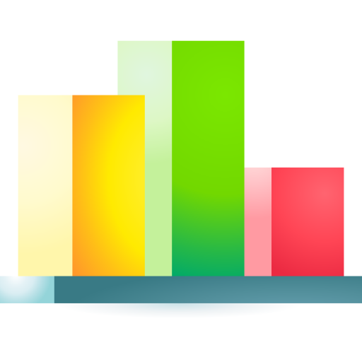 Stats 3D Toy Gradient icon