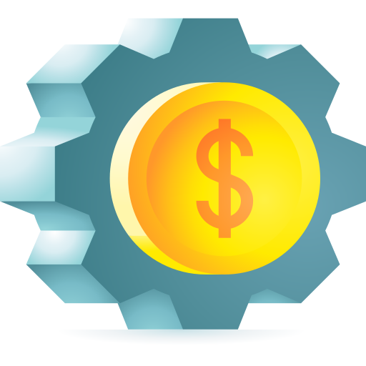 geld management 3D Toy Gradient icon