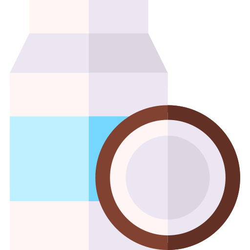 leche de coco Basic Straight Flat icono